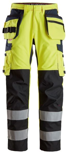 6264 Snickers ProtecWork Arbeitshose mit Holstertaschen High-Vis Klasse 1