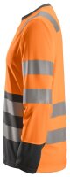 2433 Snickers AllroundWork HV LS T-shirt CL2 - 5558 arancione-grigio acciaio - L