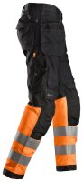 6233 Pantaloni Snickers AllroundWork HV + HP CL1 - 0455 nero-arancione - 104 (taglia corta: lunghezza gamba -6 cm)