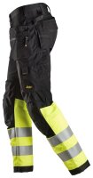 6233 Snickers AllroundWork HV Hose+ HP CL1 - 0466 schwarz-gelb - 062 (Standardgrösse)