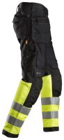 6233 Snickers AllroundWork HV Hose+ HP CL1 - 0466 schwarz-gelb - 104 (Kurzgrösse: -6cm Beinlänge)