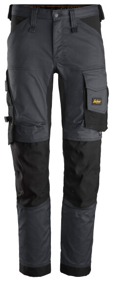 6341 Snickers AllroundWork Stretch Hose - 5804 stahlgrau-schwarz - 204 (Extra-Kurzgrösse: -12cm Beinlänge)