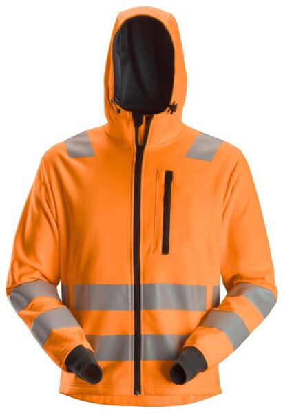 8039 Snickers AllroundWork HV FZ Hoodie CL2 - 5500 hv orange - XS