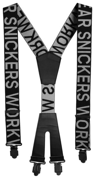 9064 Bretelles Snickers Logo - 0458 noir-gris acier - taille unique