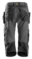6905 Snickers FlexiWork Piratenhose, mit Holstertaschen - 5804 stahlgrau-schwarz - 108 (Kurzgrösse: -6cm Beinlänge)