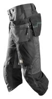 6905 Snickers FlexiWork Piratenhose, mit Holstertaschen - 5804 stahlgrau-schwarz - 108 (Kurzgrösse: -6cm Beinlänge)