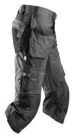 6905 Snickers FlexiWork Piratenhose, mit Holstertaschen - 5804 stahlgrau-schwarz - 108 (Kurzgrösse: -6cm Beinlänge)