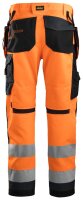 6230 Snickers AllroundWork, High-Vis Arbeitshose+ mit HT, Klasse 2 - 5558 orange-stahlgrau - 058 (Standardgrösse)