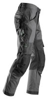 6903 Pantaloni da lavoro Snickers FlexiWork - 5804 grigio acciaio-nero - 160 (taglia lunga: +6 cm di lunghezza della gamba)