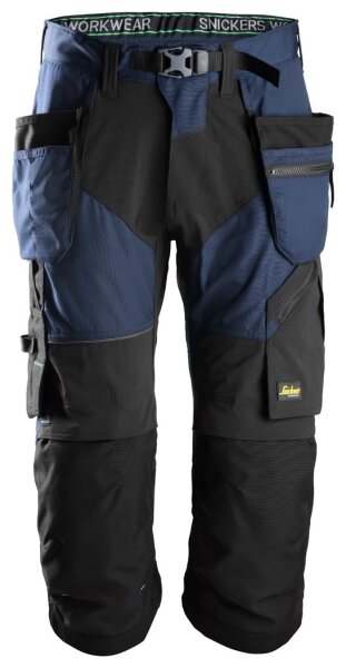 6905 Snickers FlexiWork Piratenhose, mit Holstertaschen - 9504 marineblau-schwarz - 058 (Standardgrösse)