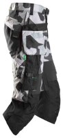 6905 Snickers FlexiWork Piratenhose, mit Holstertaschen - 8704 camuflagegrau-schwarz - 052 (Standardgrösse)