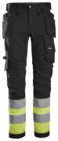 6234 Snickers HighVis stretch Hose+ HP CL1, Slim Fit