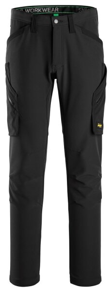 6873 Pantaloni elasticizzati Snickers FlexiWork senza tasche sulle ginocchia, Regular Fit