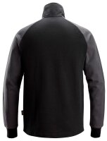 2841 Snickers Sweatshirt zweifarbig mit Halbreissverschluss