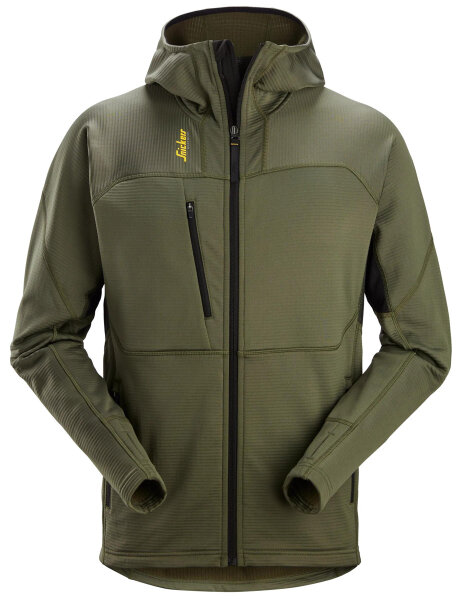 9420 Snickers Thermo-Body Mapping Fleece-Hoodie mit durchgehendem Reissverschluss