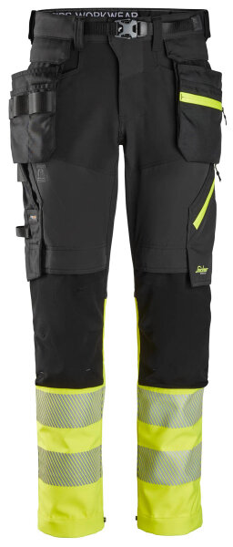 6935 Snickers High-Vis-Arbeitshose mit abnehmbaren Holstertaschen Warnschutzklasse 2