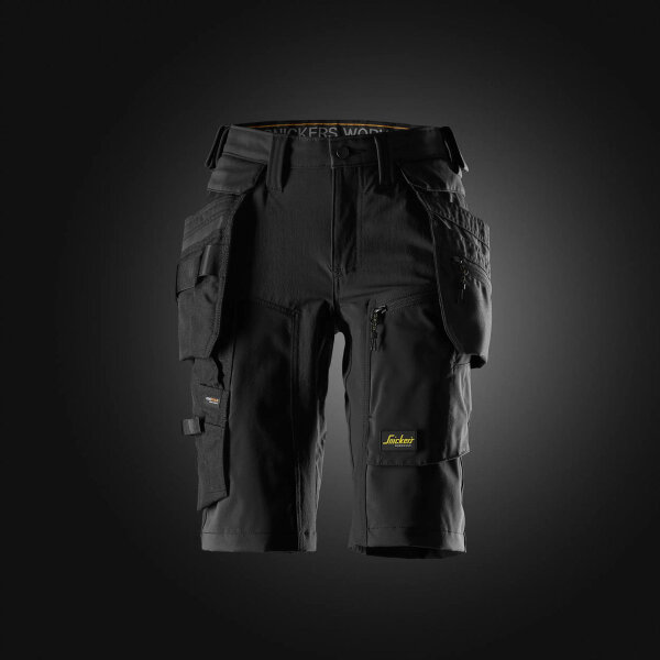 6117 Snickers AllroundWork, Damen-Stretchshorts mit abnehmbaren Holstertaschen