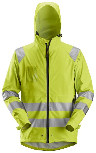 8233 Snickers High-Vis PU Rain Jacket, Class 3