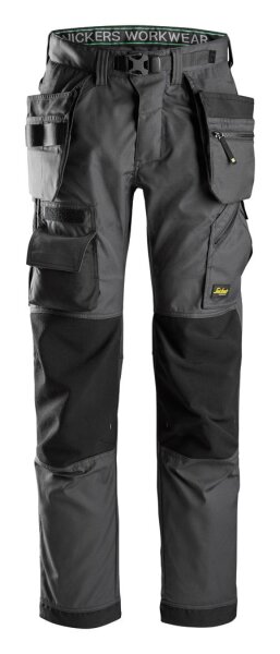 6923 Snickers FlexiWork, pantaloni da lavoro per posatori di pavimenti + tasche a fondina, vestibilità regolare