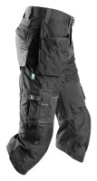 6905 Snickers FlexiWork Piratenhose, mit Holstertaschen - 0404 schwarz - 100 (Kurzgrösse: -6cm Beinlänge)