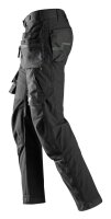 6923 Snickers FlexiWork, Bodenleger Arbeitshose+ Holstertaschen - 0404 schwarz - 046 (Standardgrösse)